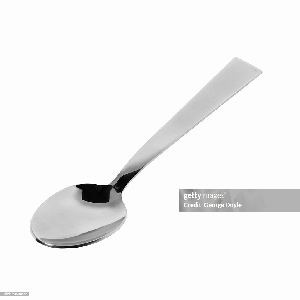 Elevated view of a spoon