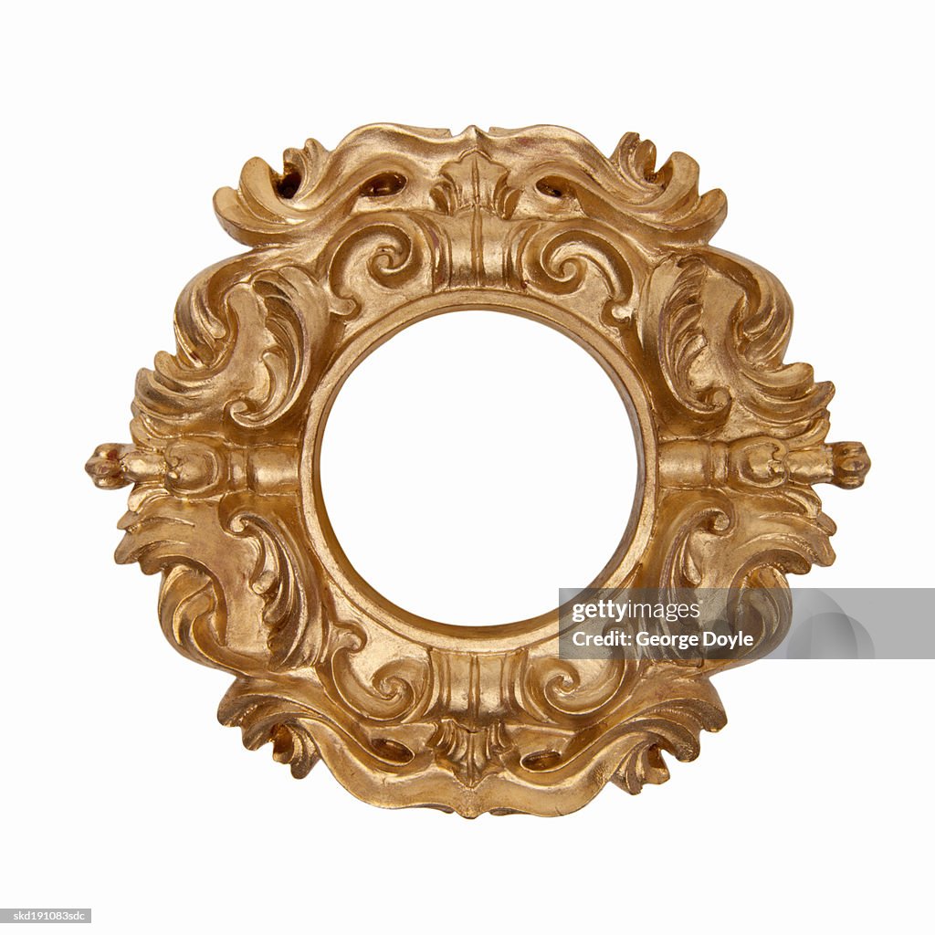 Close up of an ornate picture frame