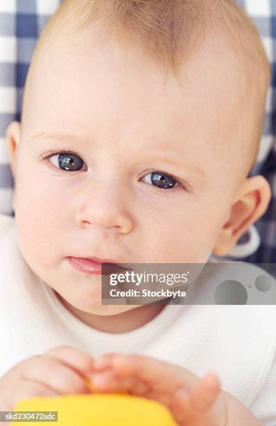 front view portrait of baby boy (6-12 months) - only baby boys stock pictures, royalty-free photos & images