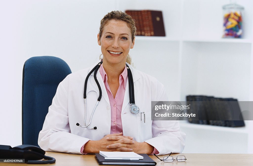Portrait of a female doctor sitting in her office