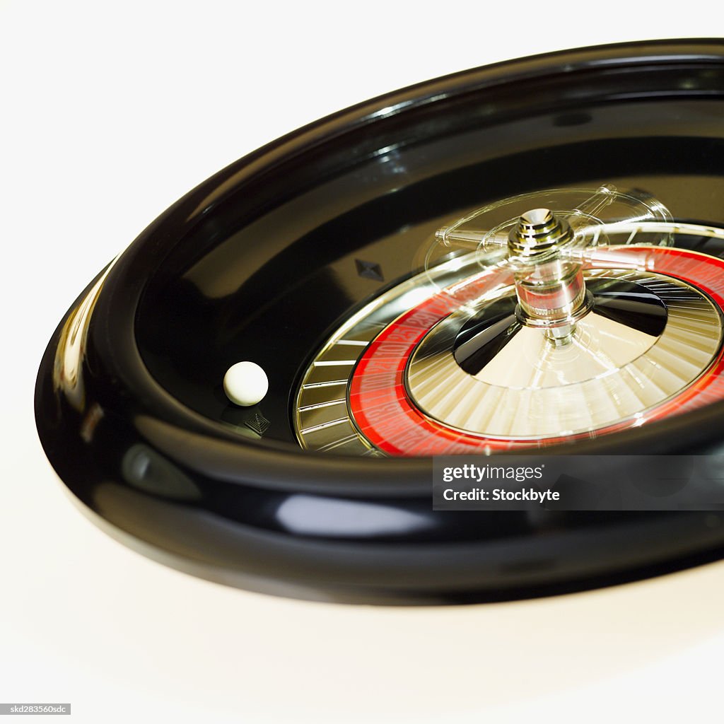 Close-up of roulette wheel