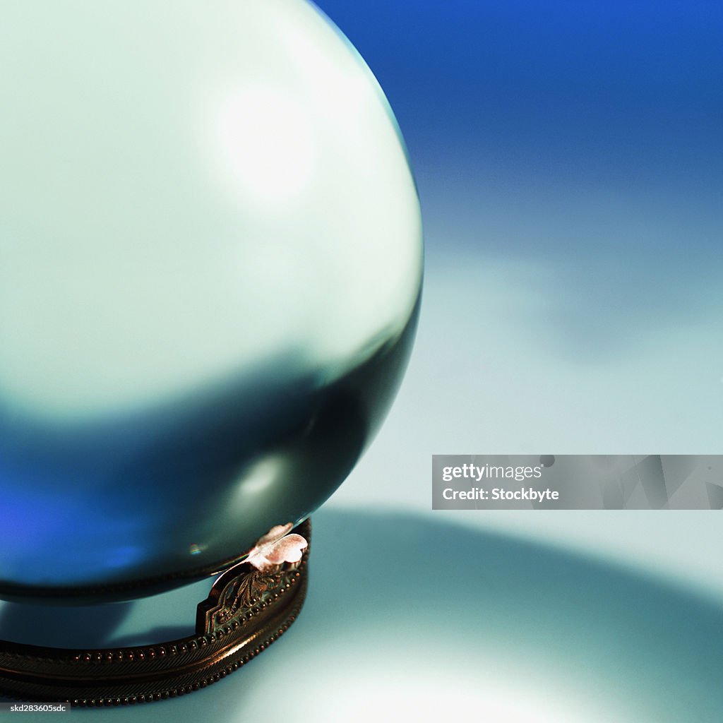 Close-up of crystal ball