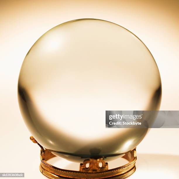 close-up of crystal ball - crystal stock-fotos und bilder