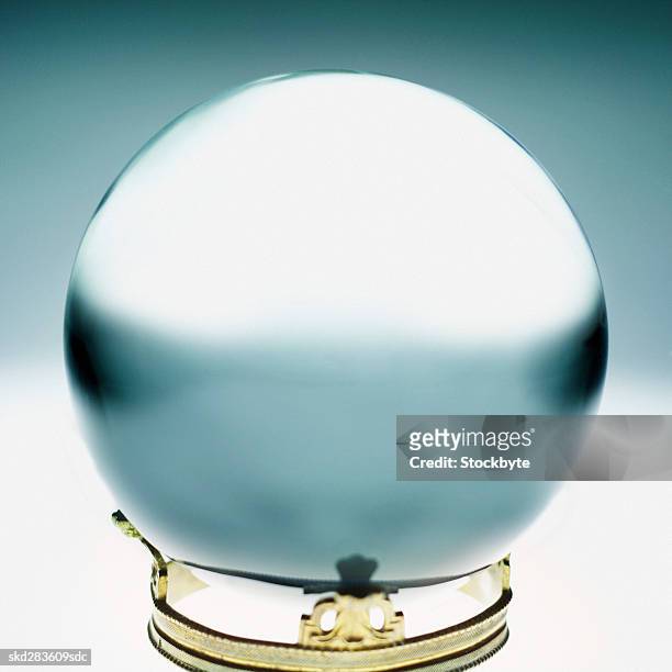 close-up of crystal ball - crystal stock-fotos und bilder