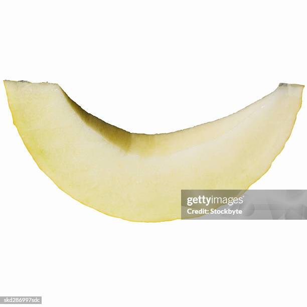 close-up of a slice of melon - slice stock pictures, royalty-free photos & images