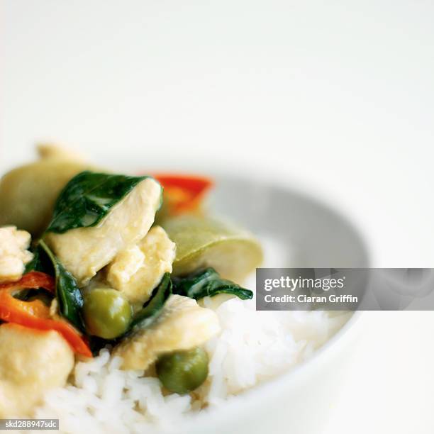 close-up of a dish of chinese food - gen z studio brats premiere of chicken girls arrivals stockfoto's en -beelden