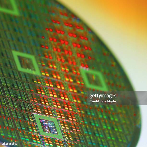 close-up of micro circuitry on a circuit board - ツール ストックフォトと画像