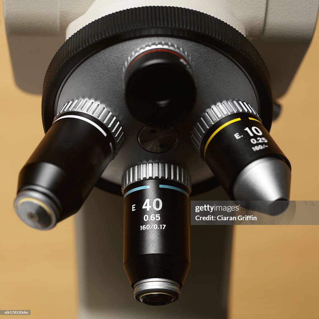 Micro Lens Microscope Close Up Of Various Lenses Fitted On A Microscope High-Res Stock Photo ...