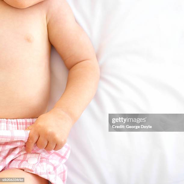 elevated mid section view of a baby - only baby girls stock pictures, royalty-free photos & images