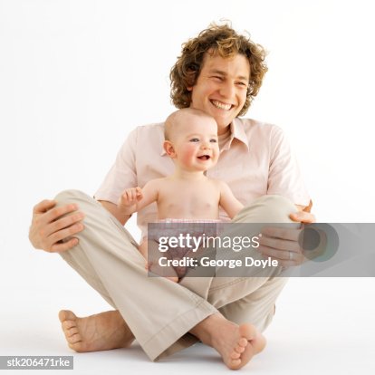 Father spending time with his baby (12-18 months) Father spending time with his baby (12-18 months)