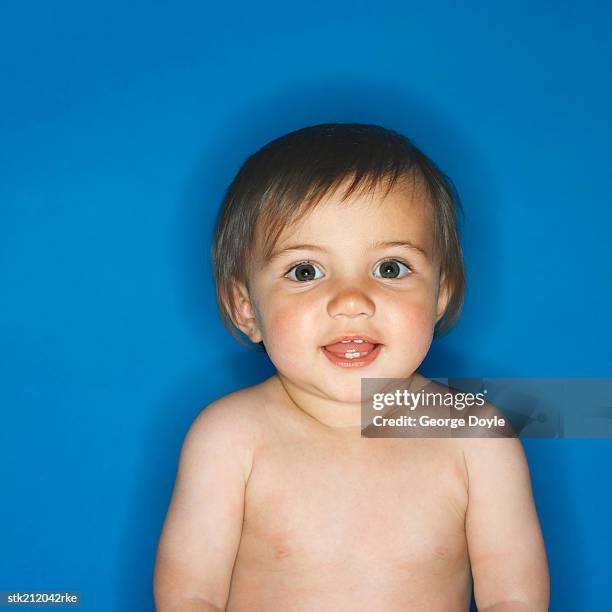 close up portrait of a baby (12-18 months) - only baby girls stock pictures, royalty-free photos & images