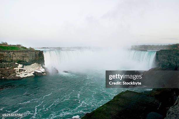 niagara falls, ontario, canada (viewed from the canadian side) - the falls stock pictures, royalty-free photos & images
