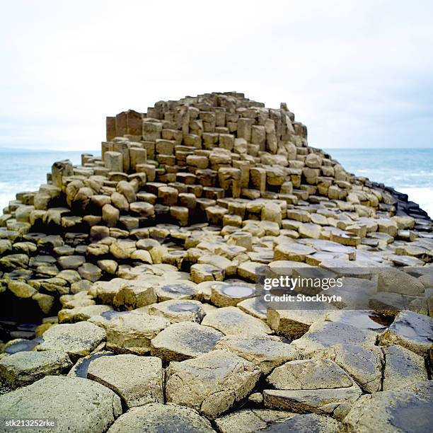 close up view of the giants causeway, county antrim - abad stock pictures, royalty-free photos & images