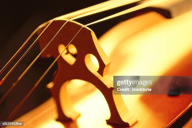 toned close-up of strings of a violin - genere musicale foto e immagini stock