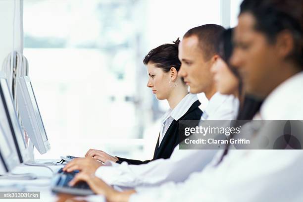 Woman Desktop Computer Profile Photos and Premium High Res Pictures ...