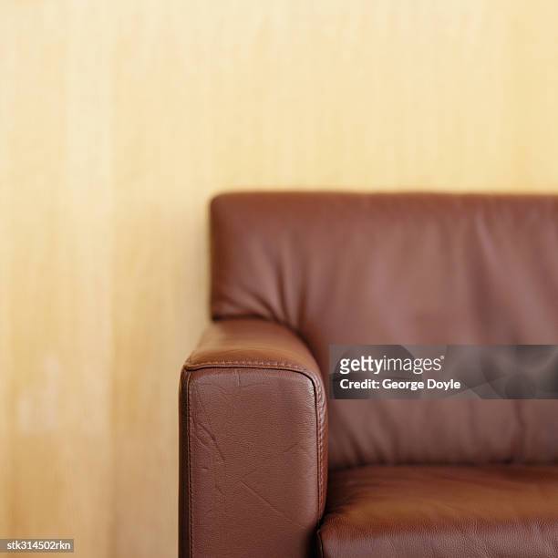 close-up of an armchair in a living room - back of chair stock pictures, royalty-free photos & images