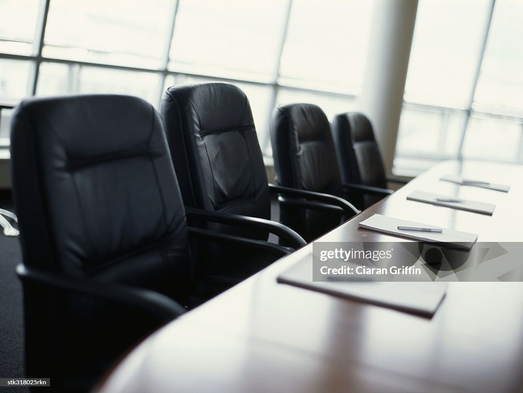 Table and chairs in a conference room