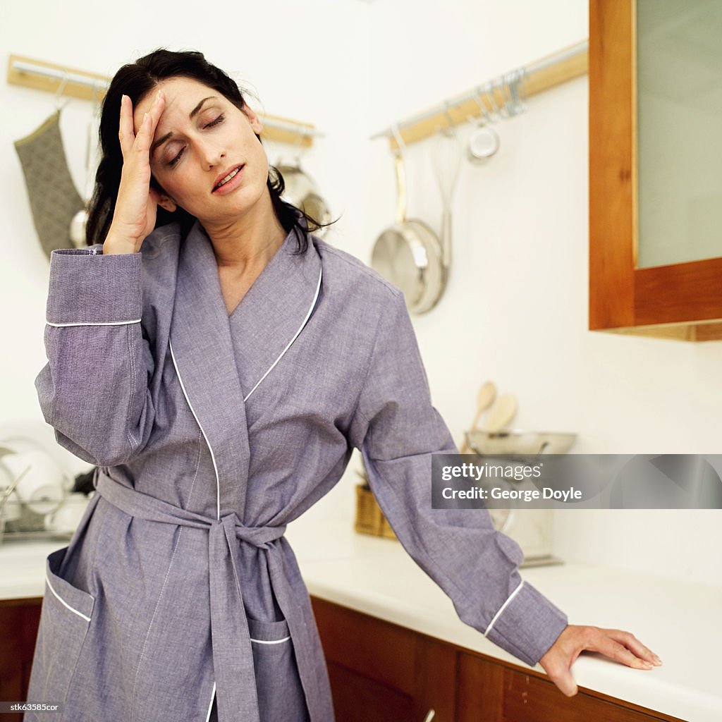 Woman with a headache