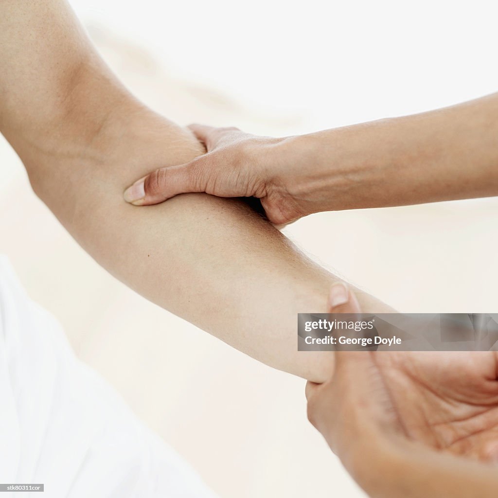 Man getting a shiatsu massage