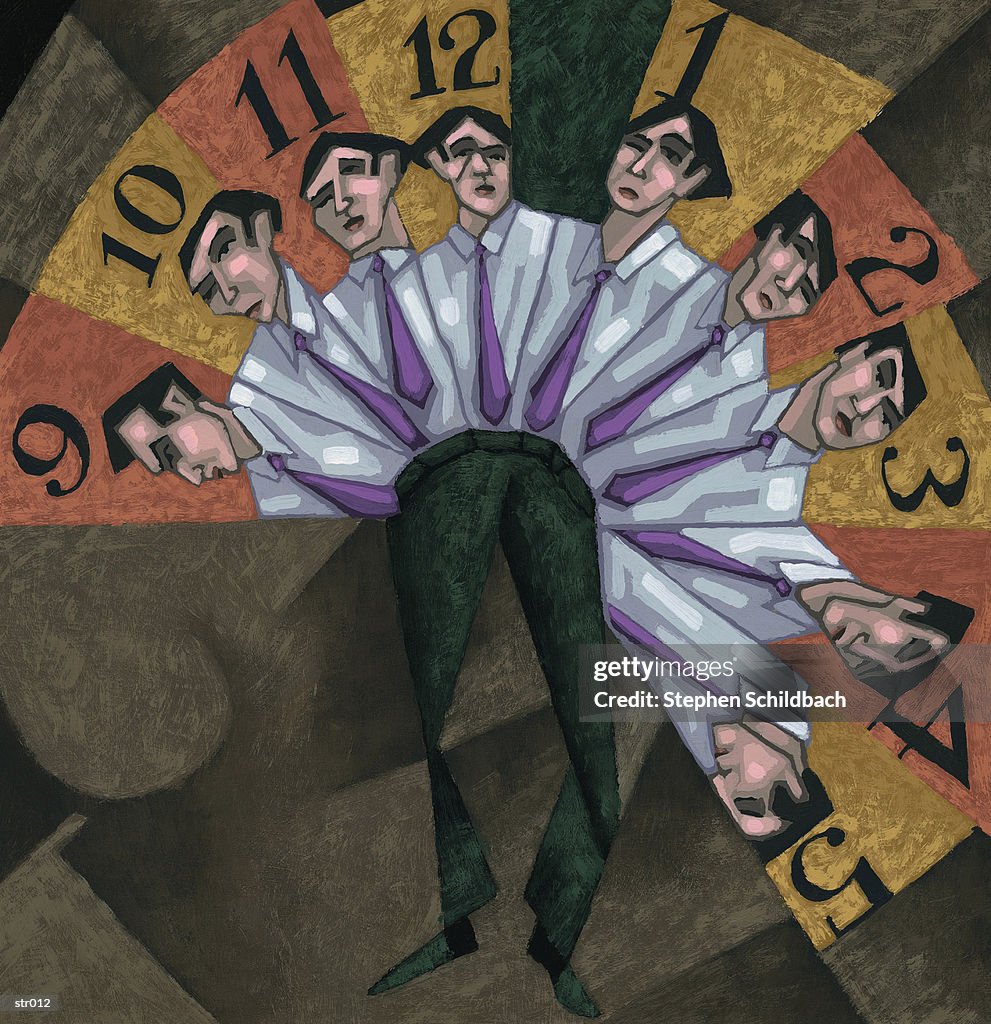 Businessman at Different Hours