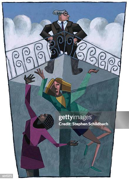 gender discrimination - barriere stock-grafiken, -clipart, -cartoons und -symbole