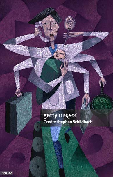multiple responsibilities - multitasking stock-grafiken, -clipart, -cartoons und -symbole
