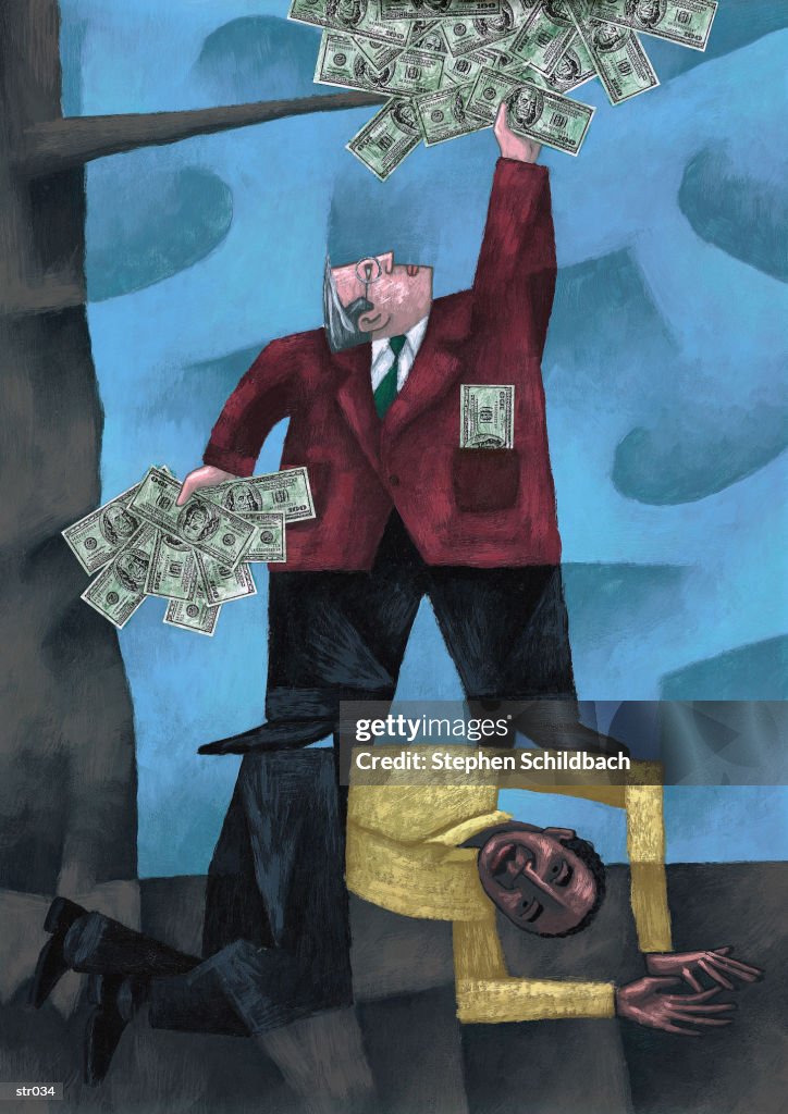 Man Picking Money From Tree