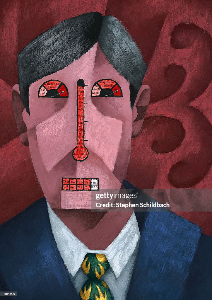 Man with Gauges on Face
