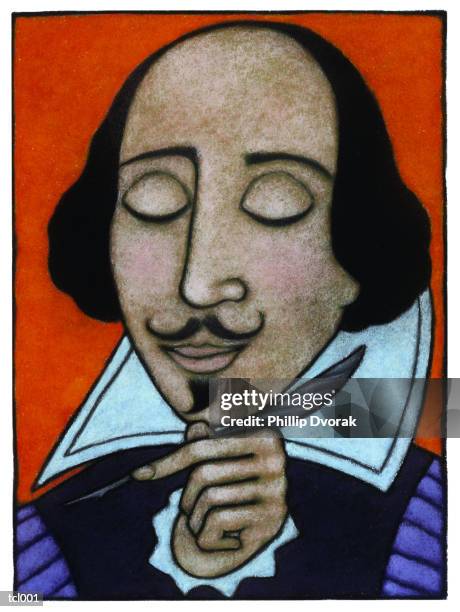 william shakespeare - writing instrument stock illustrations