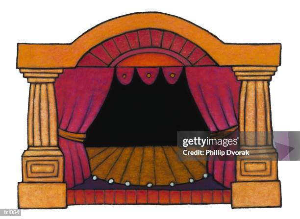 proscenium arch - proscenium arch stock illustrations