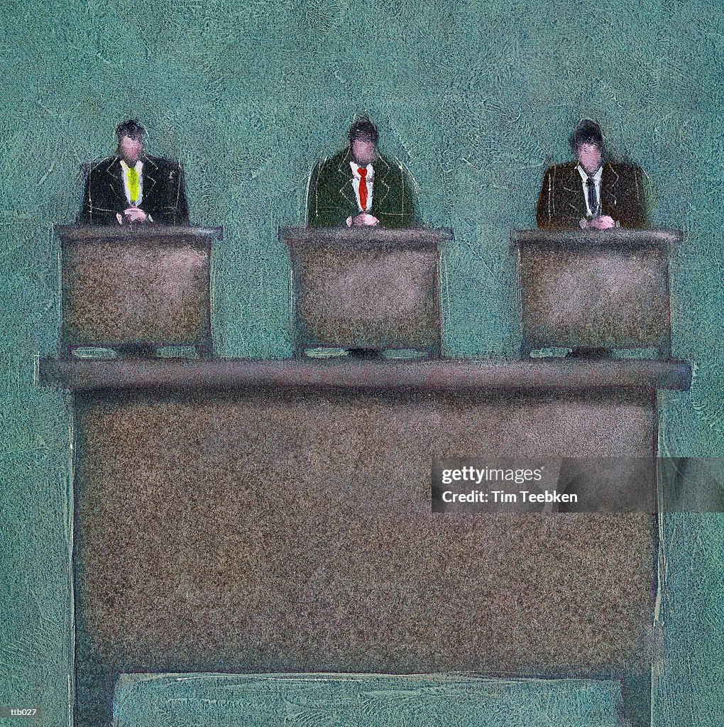 Three Work Stations on Desk