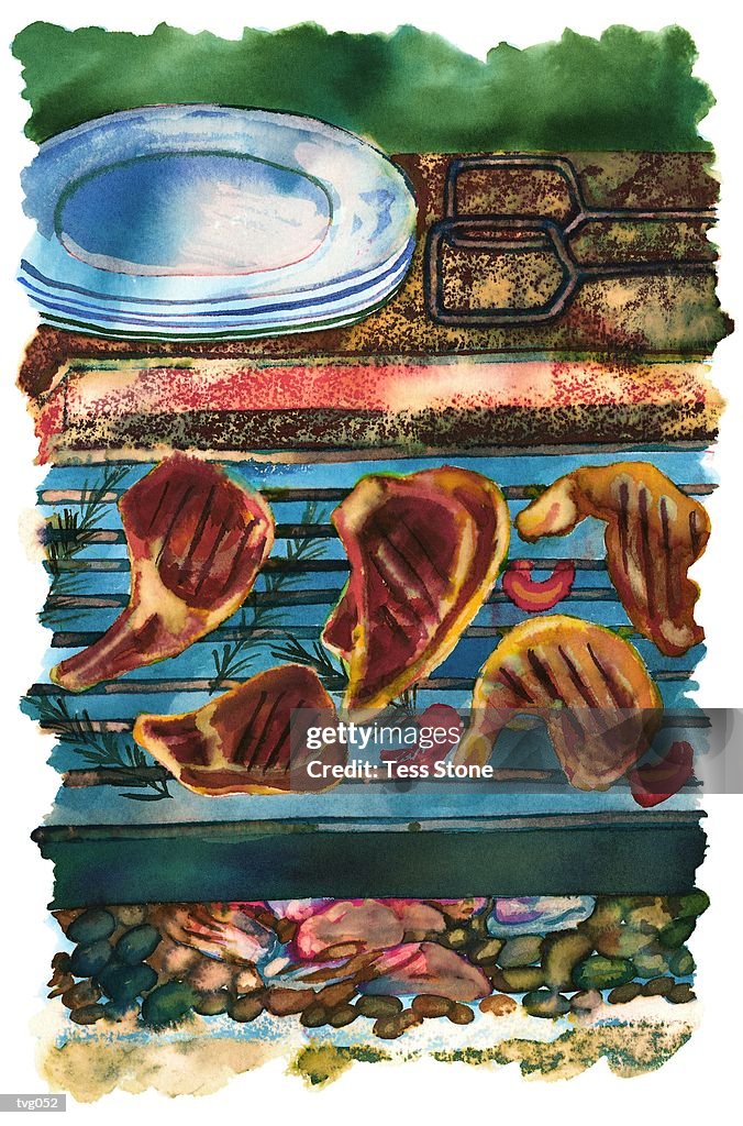 Barbecued Lamb & Chicken