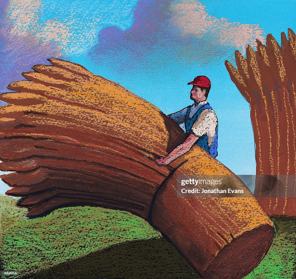 Farmer with Wheat