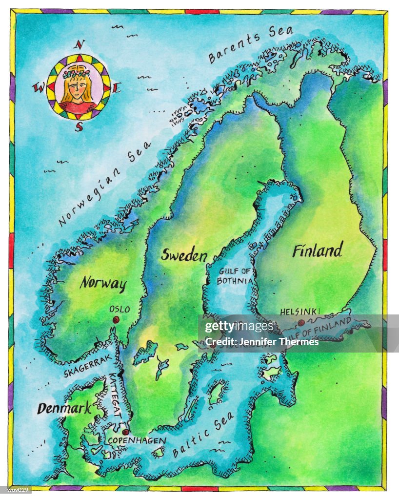 Map of Scandinavia