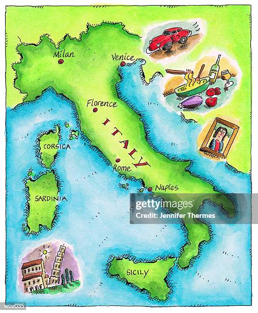 stockillustraties, clipart, cartoons en iconen met map of italy - the museum of modern arts 8th annual film benefit honoring cate blanchett