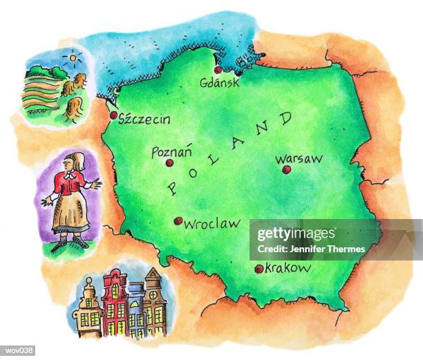 map of poland - jennifer 幅插畫檔、美工圖案、卡通及圖標