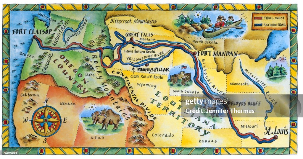 Lewis & Clark Expedition Map