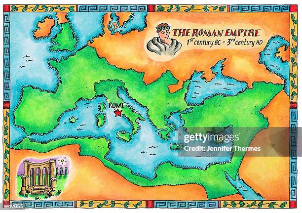 Map Of Ancient Rome Photos And Premium High Res Pictures Getty Images Map Of The Roman Empire 