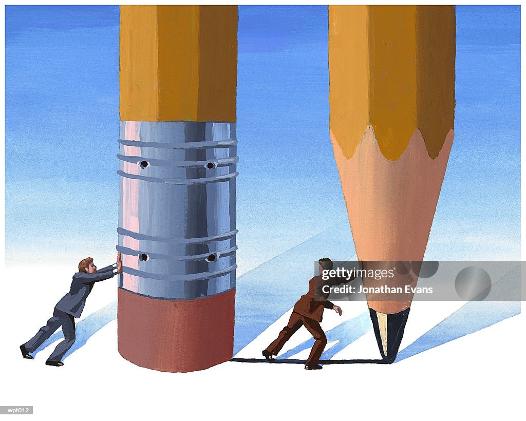 Man Erasing Notes Men Writing Erasing High-Res Vector Graphic - Getty Images