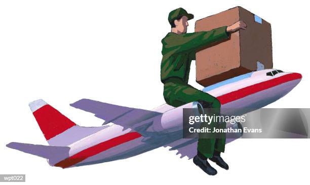 air delivery - evans stock illustrations