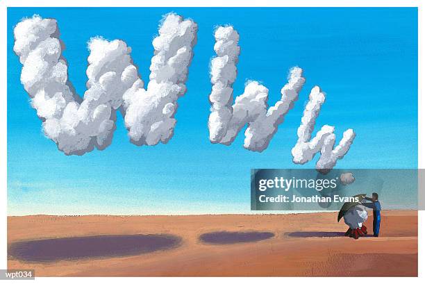web address via smoke signal - skywriting stock illustrations