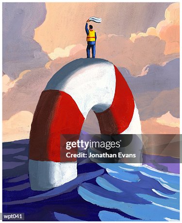 Man on Lifesaver Man on Lifesaver