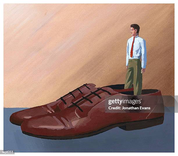 big shoes to fill - from to stock illustrations