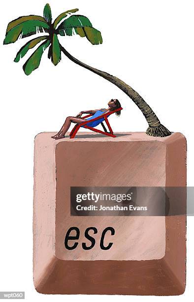 escape key - evans stock illustrations