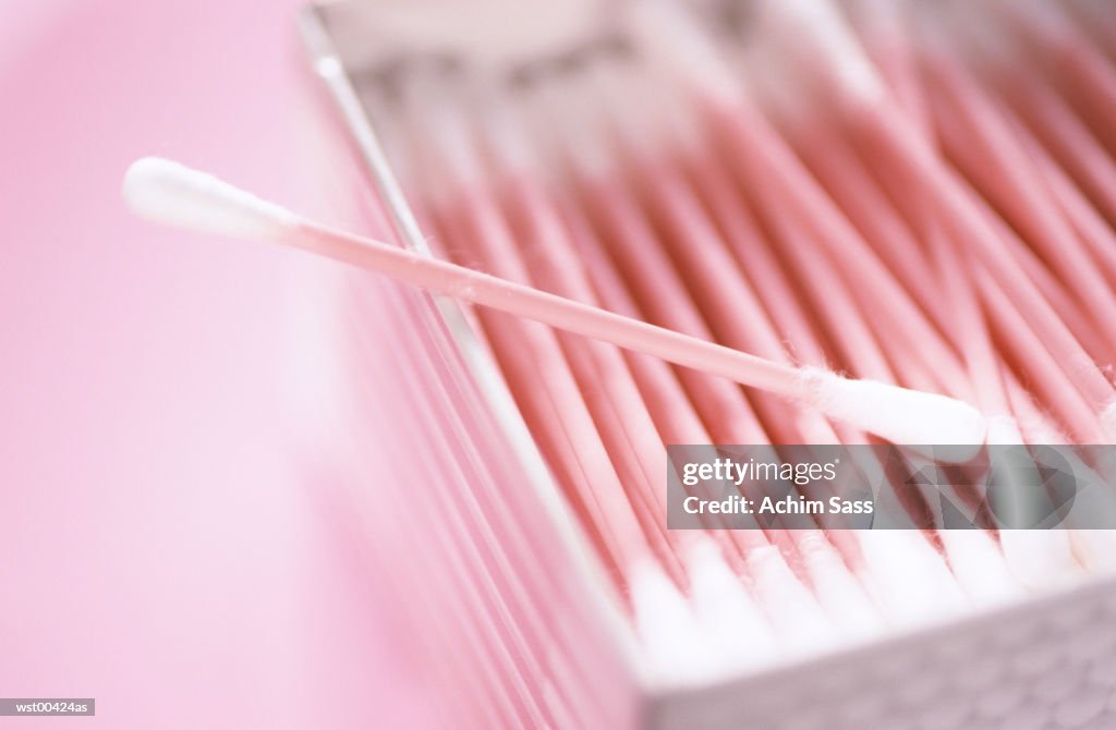 Cotton buds, close up