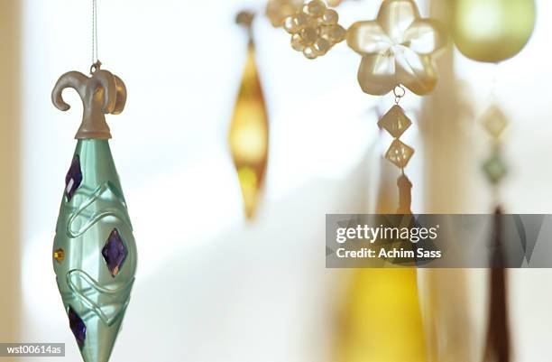 christmas decorations, close up - on the set of the cj e m corp idol school reality television show stockfoto's en -beelden