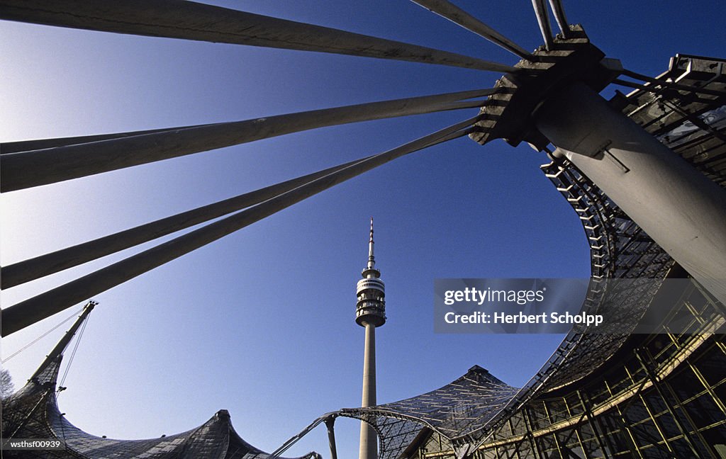 Germany, Bavaria, Munich, Olympiapark with TV tower