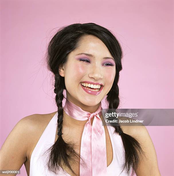 young woman laughing, close up - jacob imagens e fotografias de stock