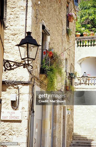 building exterior in girona, costa brava, catalonia, spain - costa stock-fotos und bilder