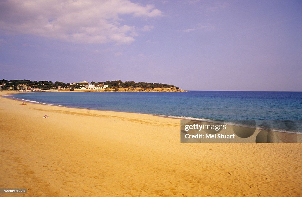 Sandy beach, Platja S'Agaro, Costa Brava, Catalonia, Spain